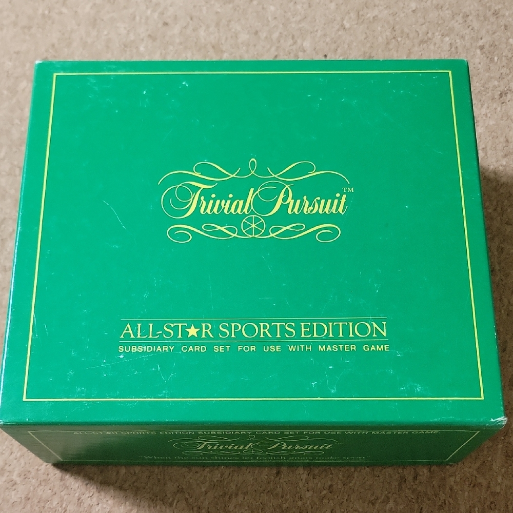 Trivial Pursuit All-Star Sports Edition Board Game - Green Card Extension 80s